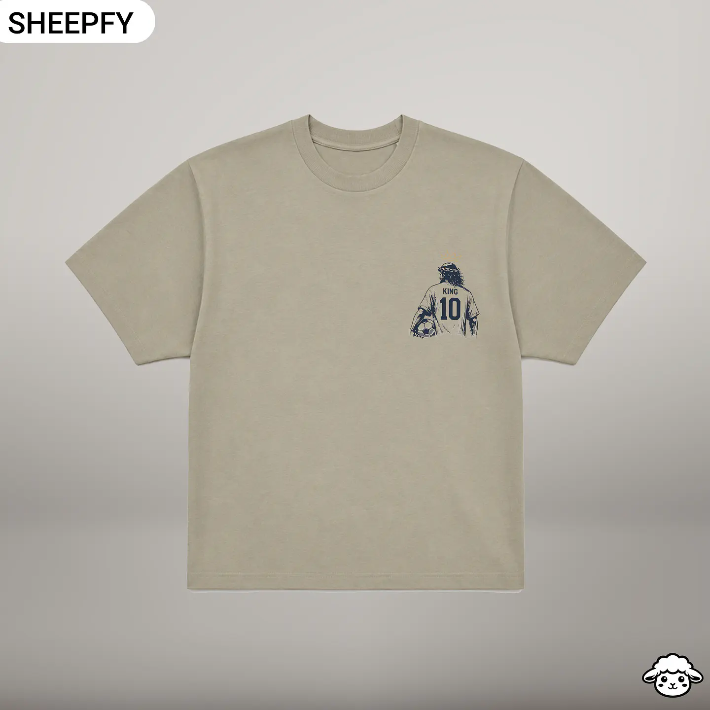 T-shirt oversized de manga curta - Jesus is My GOAT - World Cup Collection 14