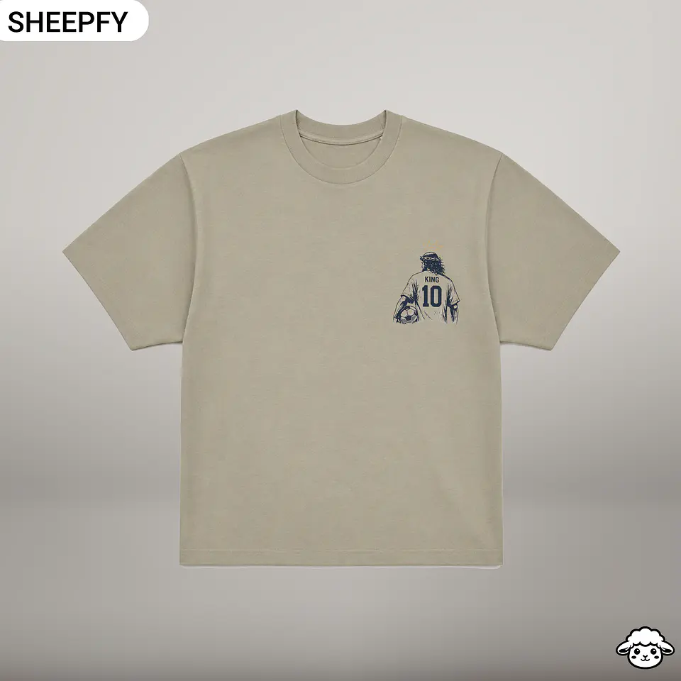T-shirt oversized de manga curta - Jesus is My GOAT - World Cup Collection 14