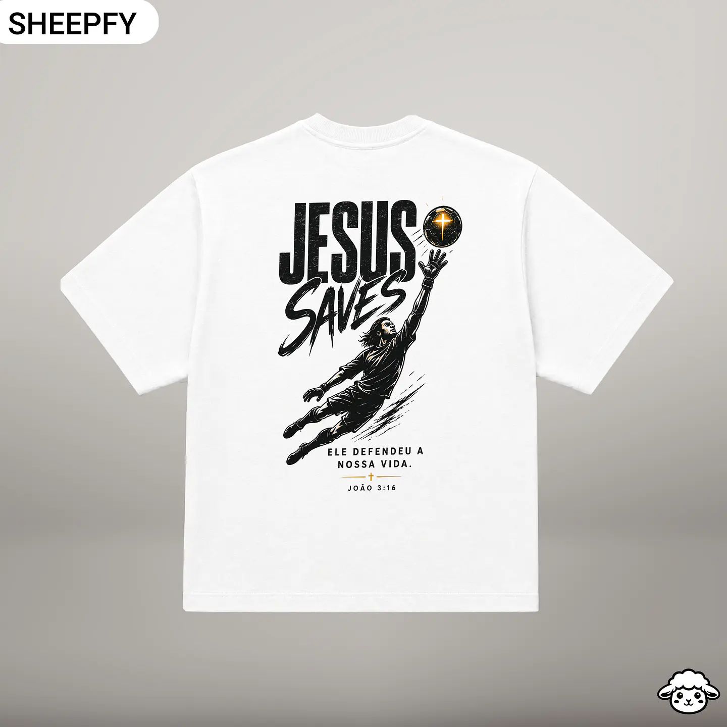 T-shirt oversized de manga curta - Jesus Saves - World Cup Collection 6