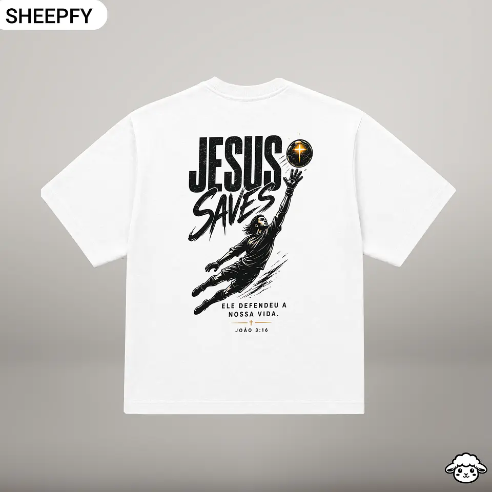 T-shirt oversized de manga curta - Jesus Saves - World Cup Collection 6