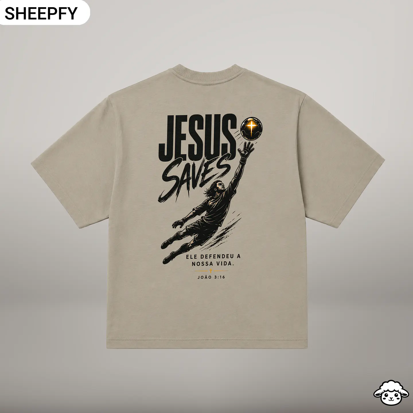 T-shirt oversized de manga curta - Jesus Saves - World Cup Collection 4