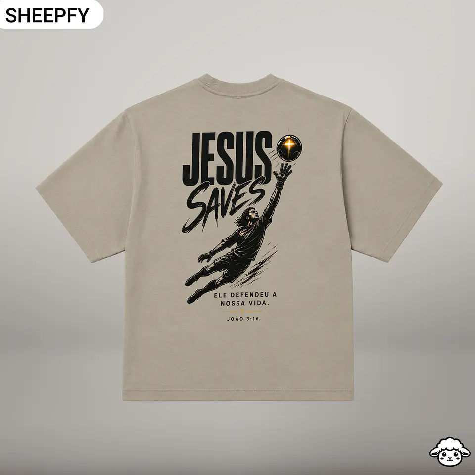 T-shirt oversized de manga curta - Jesus Saves - World Cup Collection 4