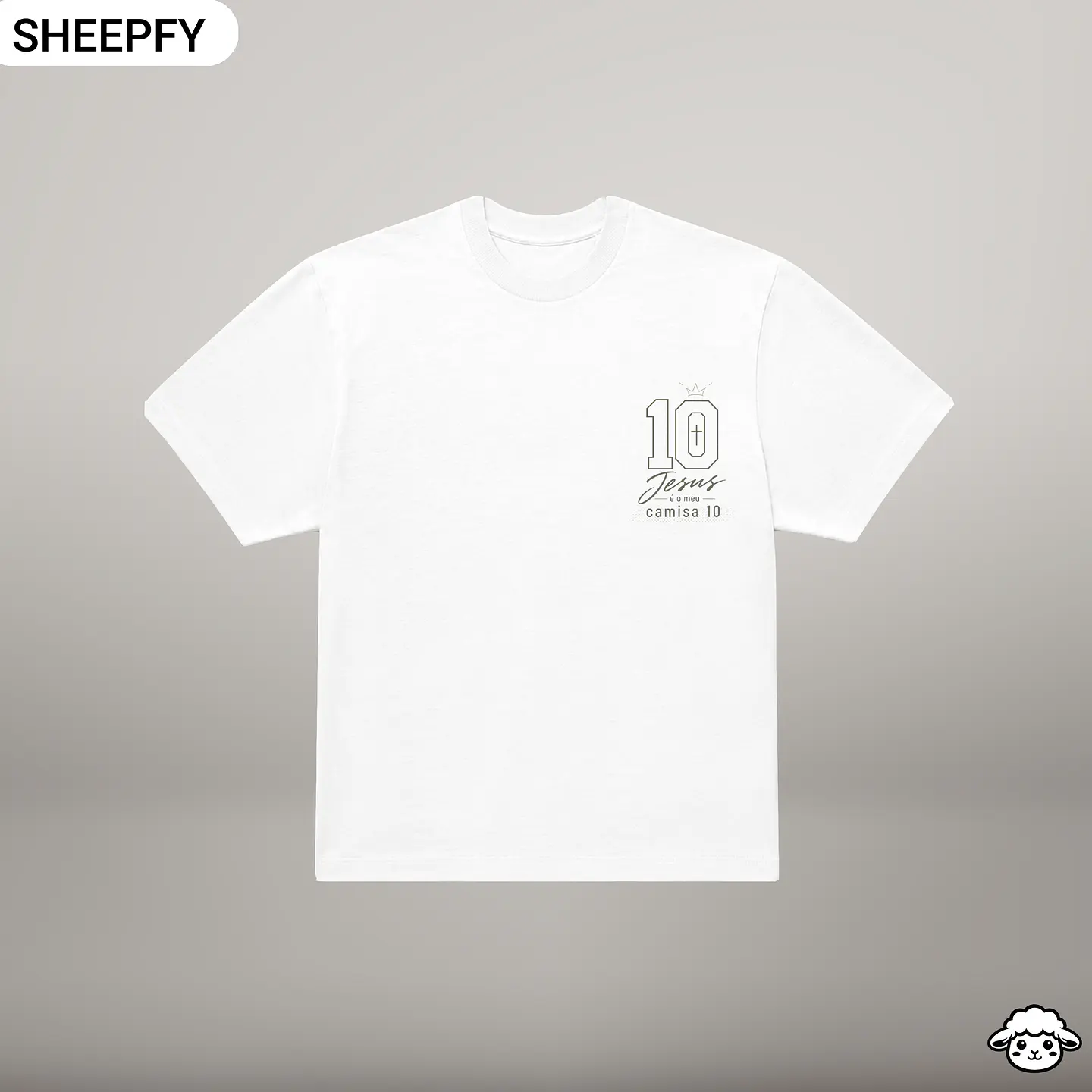 T-shirt oversized de manga curta - Jesus é meu camisa 10 - World Cup Collection 7