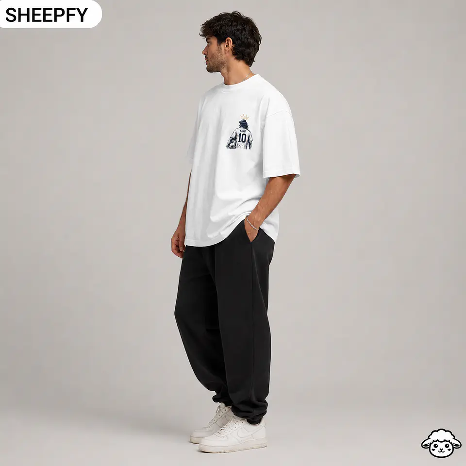 T-shirt oversized de manga curta - Jesus is My GOAT - World Cup Collection 10
