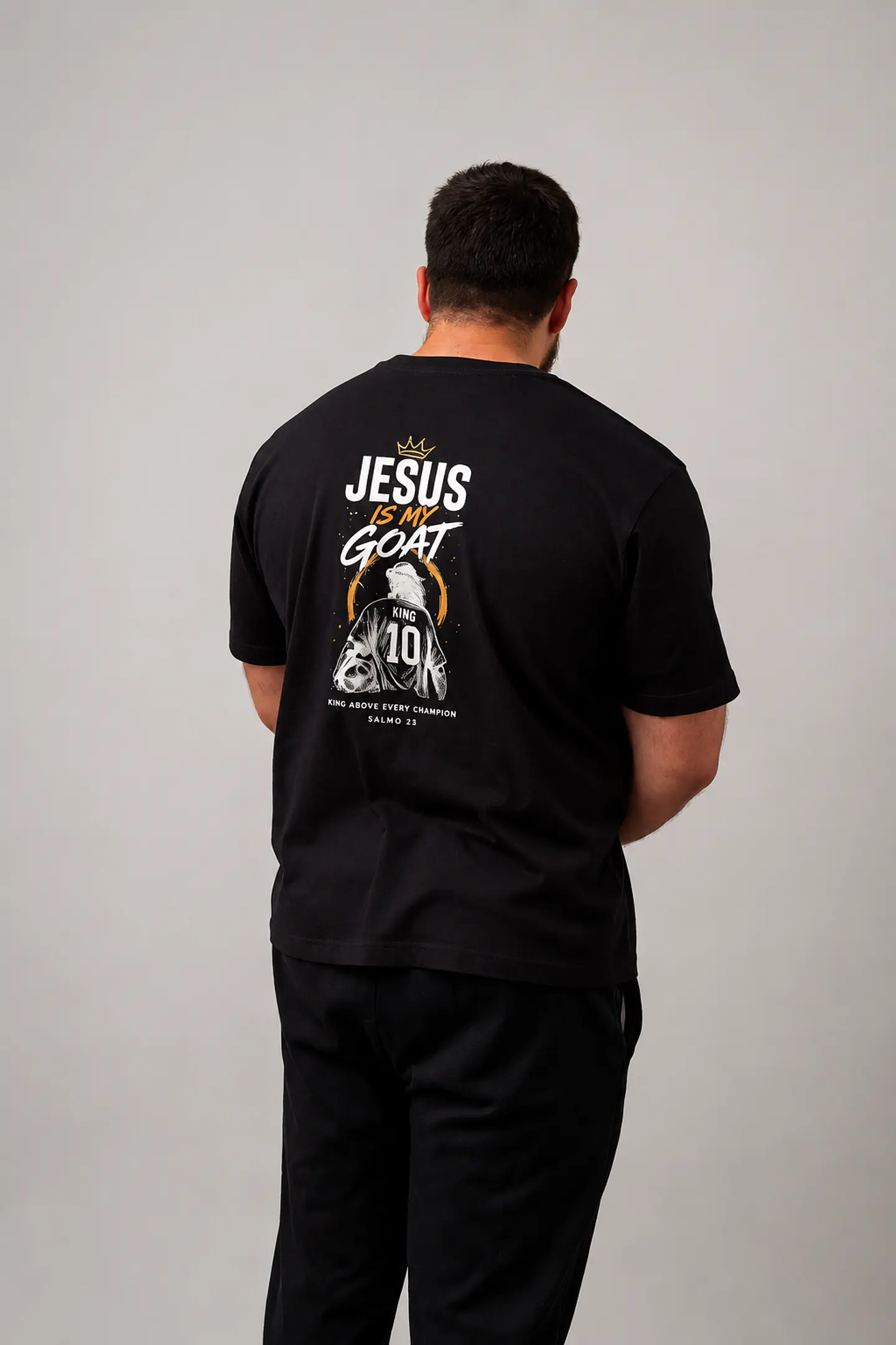 T-shirt oversized de manga curta - Jesus is My GOAT - World Cup Collection 4