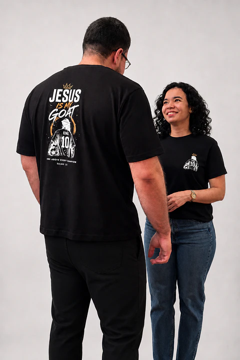 T-shirt oversized de manga curta - Jesus is My GOAT - World Cup Collection