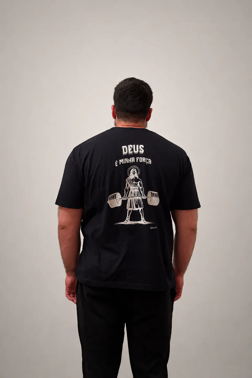 T-shirt de manga curta - Deus é minha força - Ágape Oversized Edition 1