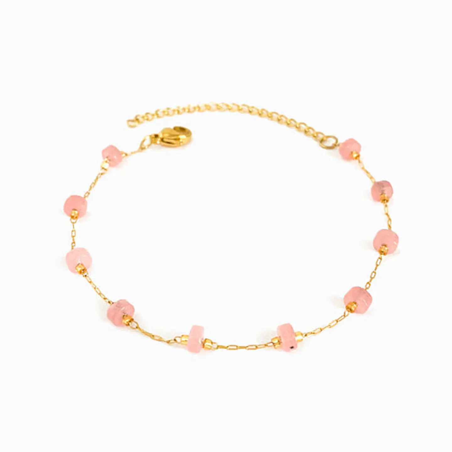 Bracelet avec pierre en acier inoxydable 1