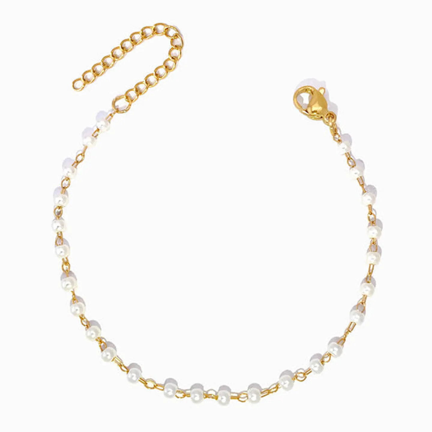 Bracelet avec perles en acier inoxydable 1