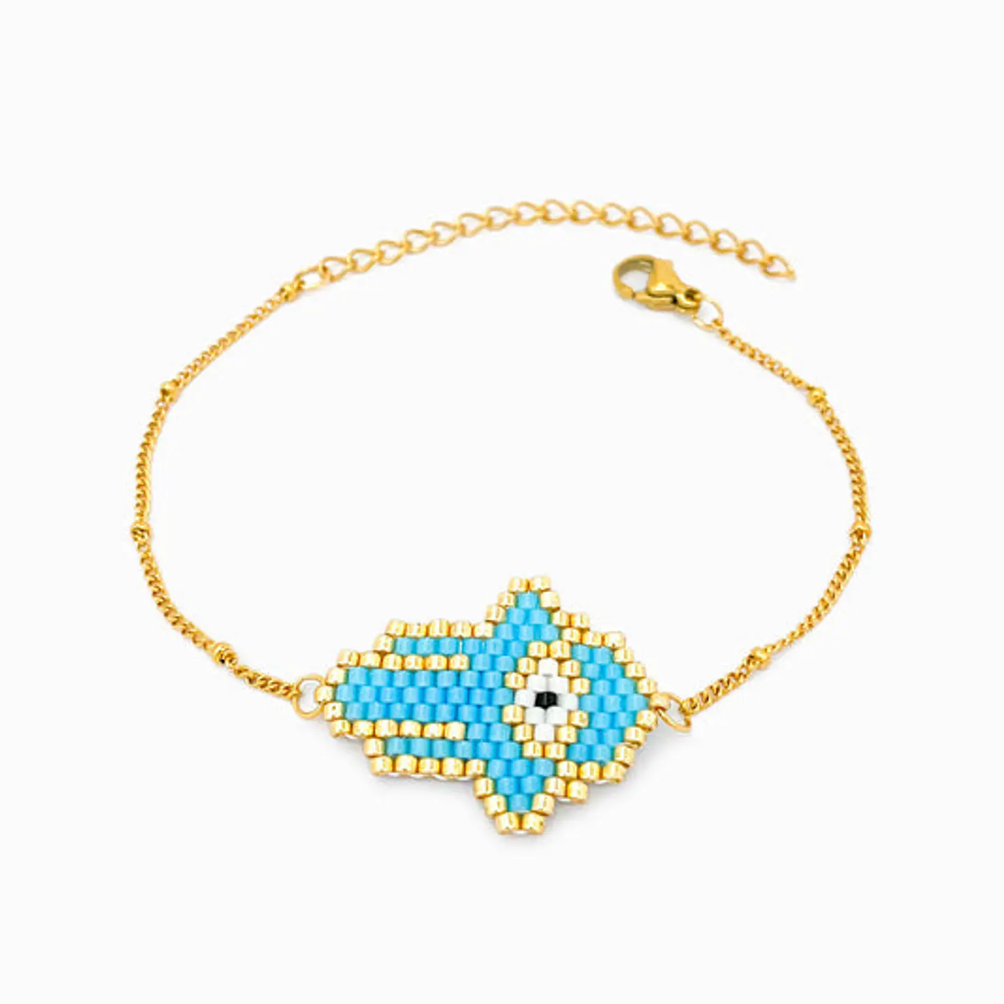 Bracelet main de Fátima Miyuki en acier inoxydable 1