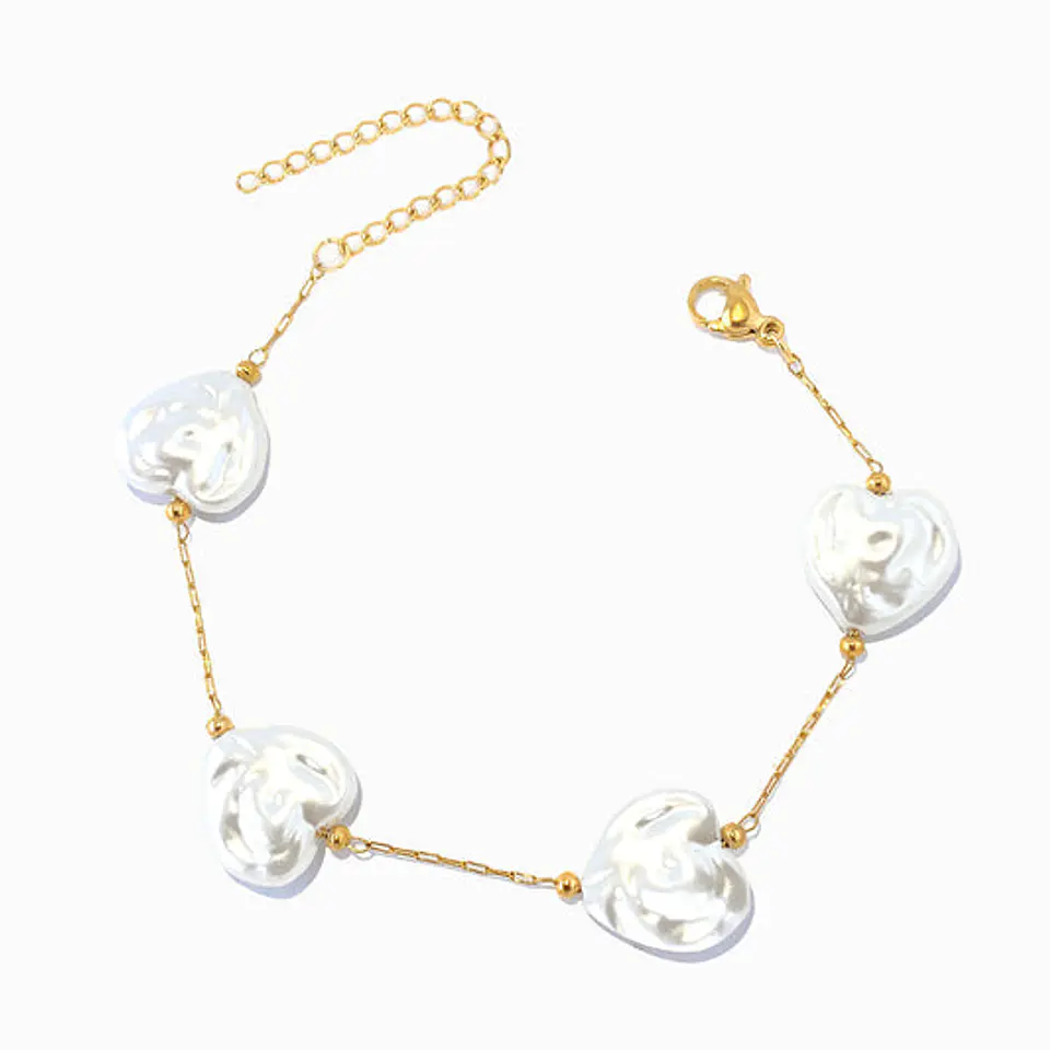 Bracelet avec perles baroques ciur - Acier inoxydable 1