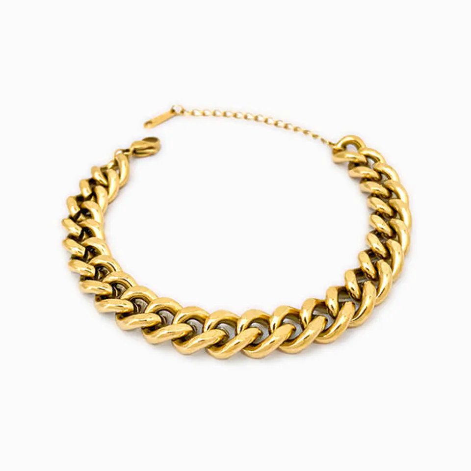Bracelet hip-hop 9mm en acier inoxydable 1