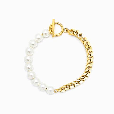 Bracelet avec perle en acier inoxydable