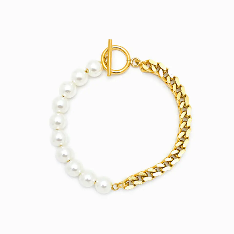 Bracelet avec perle en acier inoxydable 1