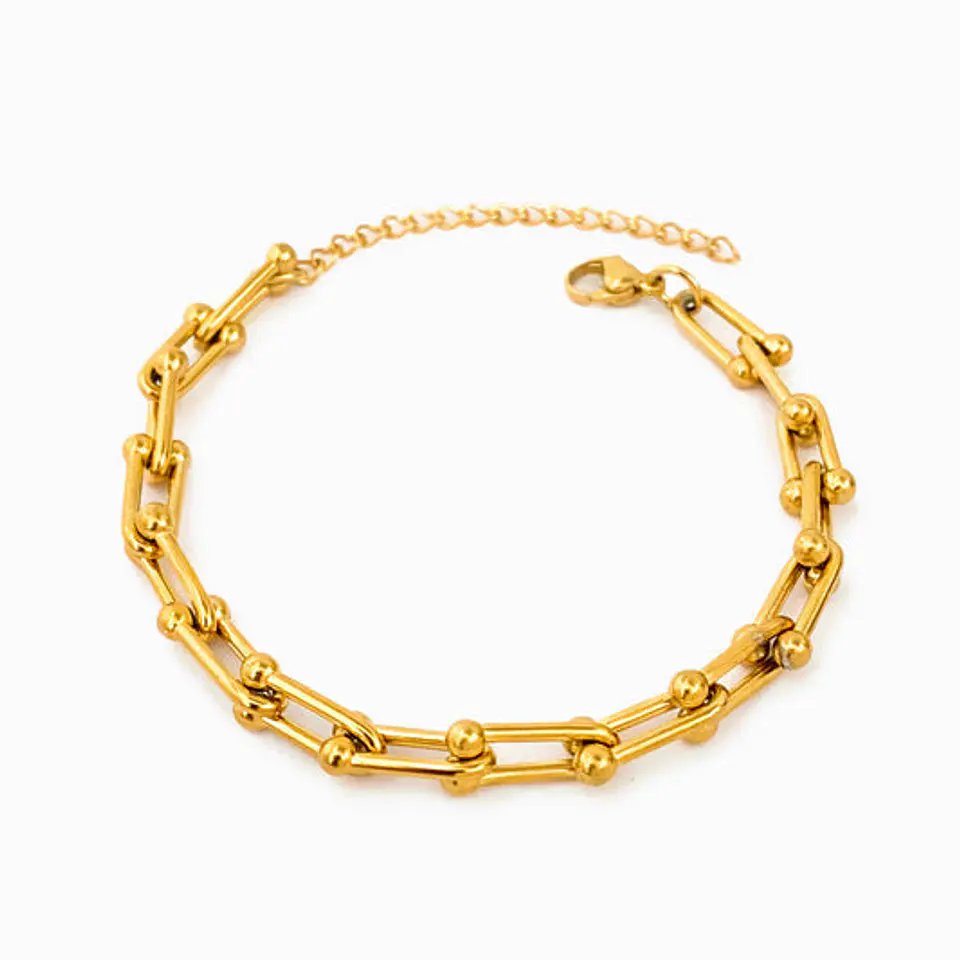 Bracelet hip-hop 7mm en acier inoxydable 1