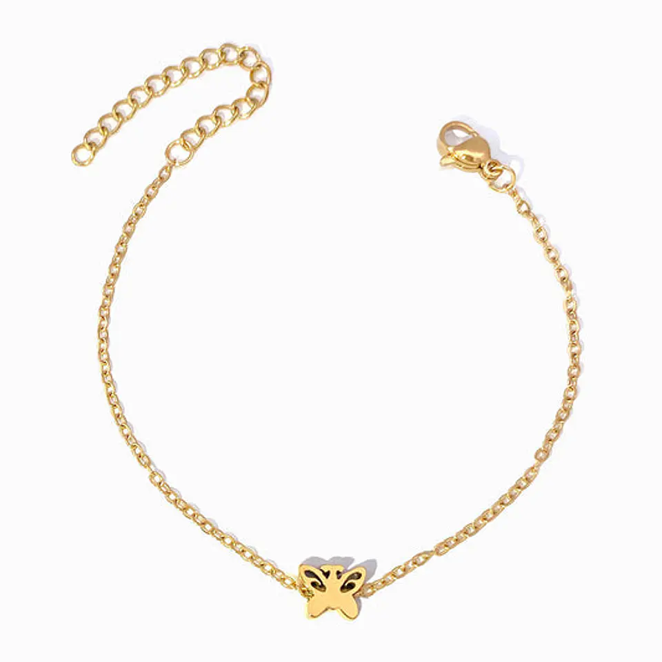 Bracelet avec papillon en acier inoxydable 1
