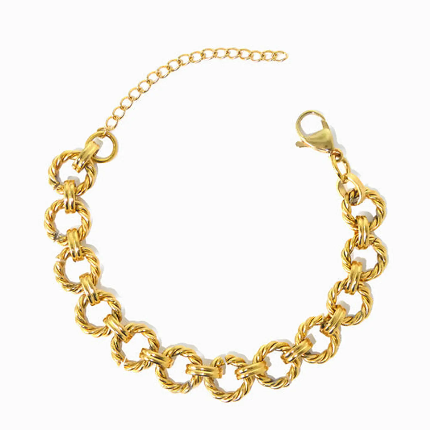 Bracelet hip-hop 12mm en acier inoxydable 1