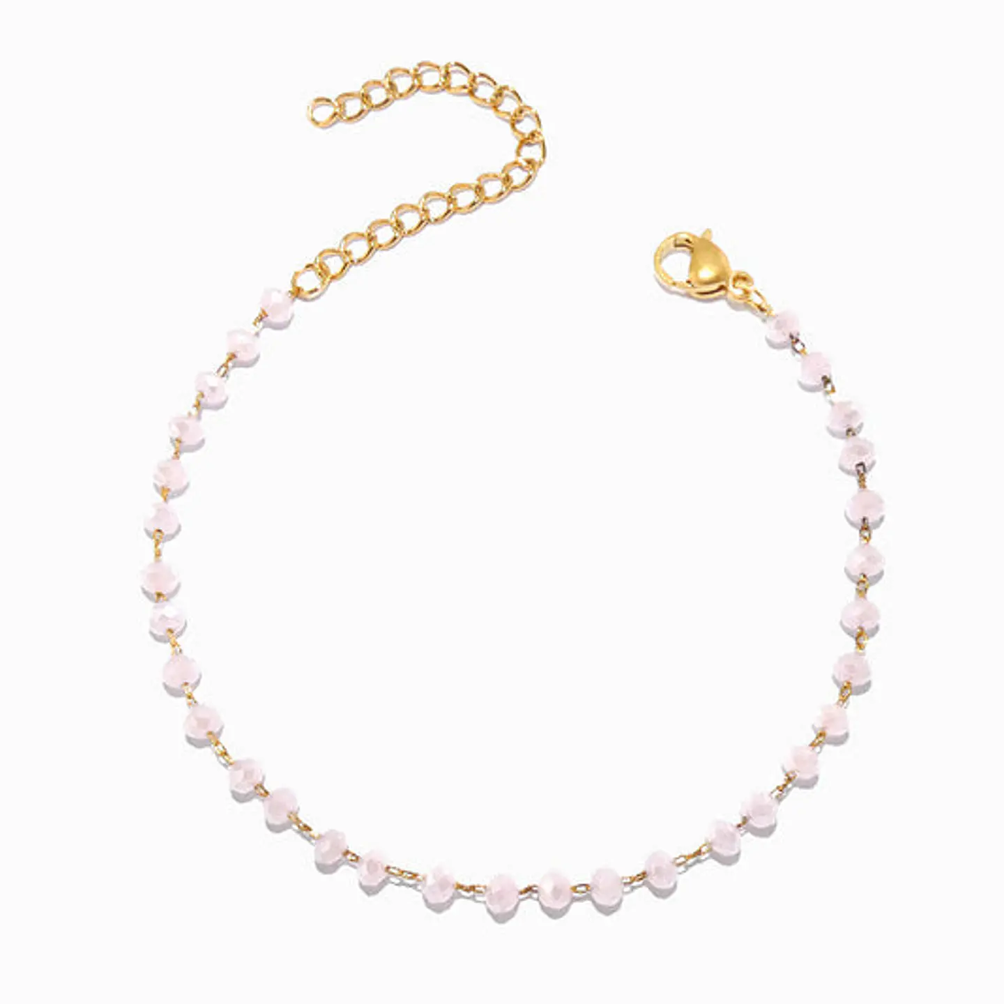 Bracelet avec cristal rose en acier inoxydable 1