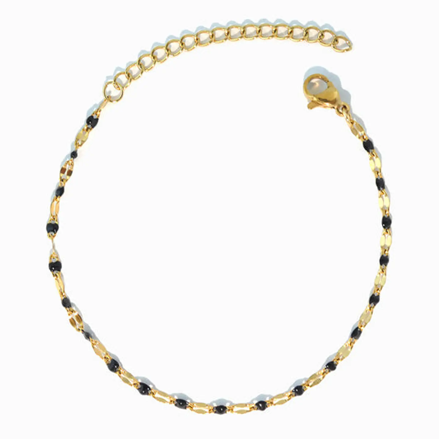 Bracelet de cheville minimaliste en acier inoxydable et émail 1