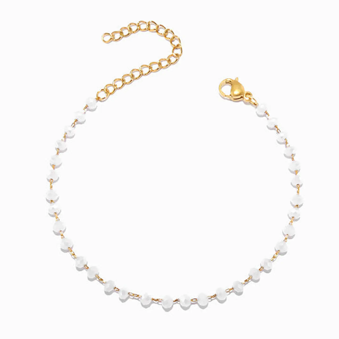 Bracelet avec cristal blanc en acier inoxydable 1