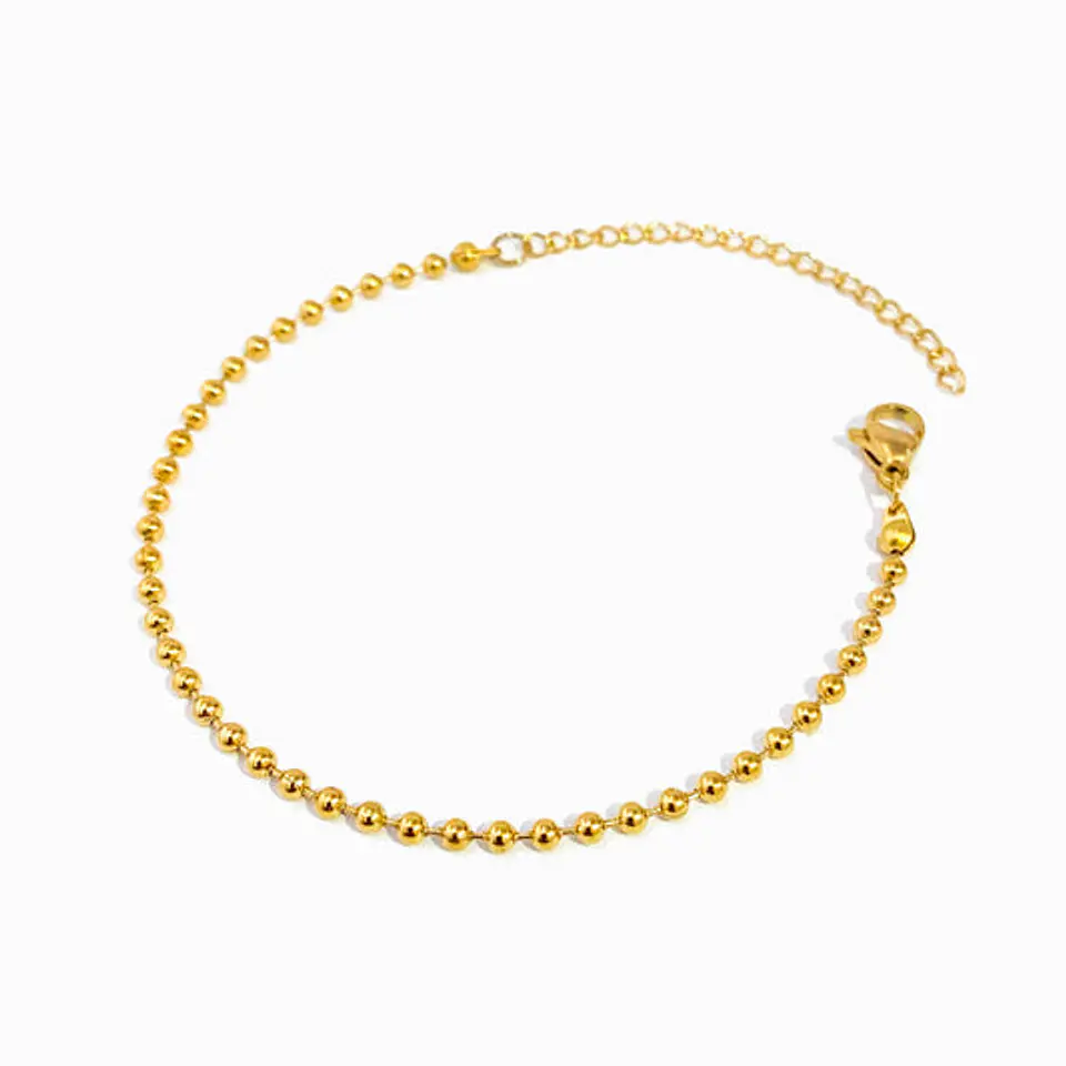 Bracelet avec billes 2mm en acier inoxydable 1