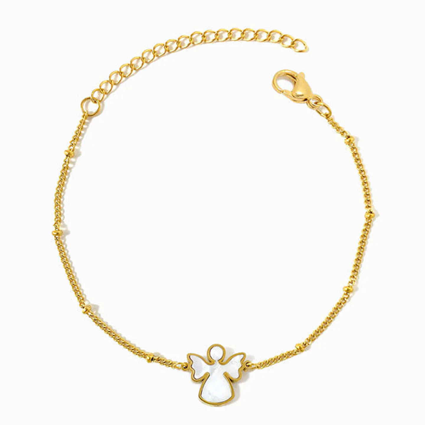 Bracelet avec ange gardien en acier inoxydable 1