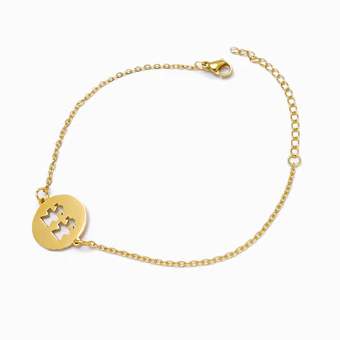Bracelet motif filles en acier inoxydable