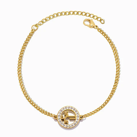 Bracelet motif croix en acier inoxydable