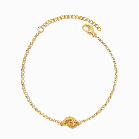 Bracelet motif coquillage en acier inoxydable
