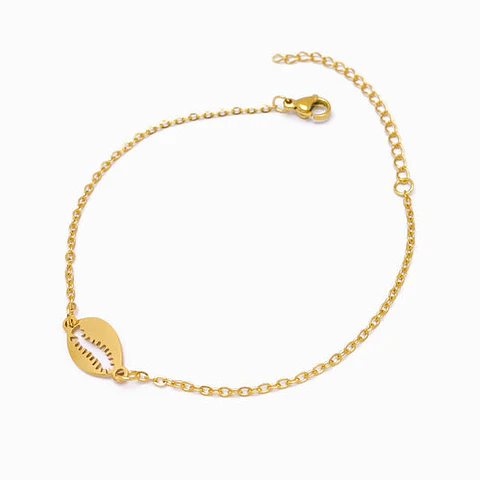 Bracelet motif coquillage en acier inoxydable