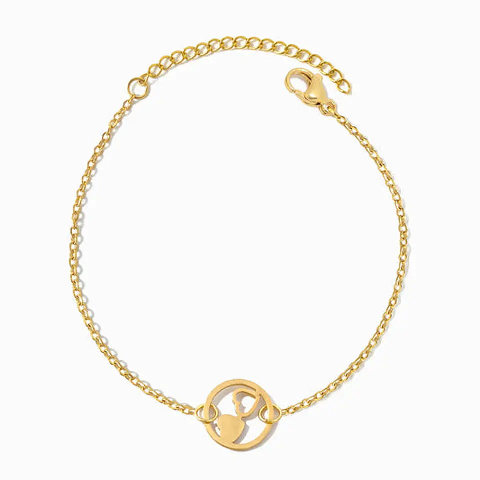Bracelet motif ciur en acier inoxydable 1