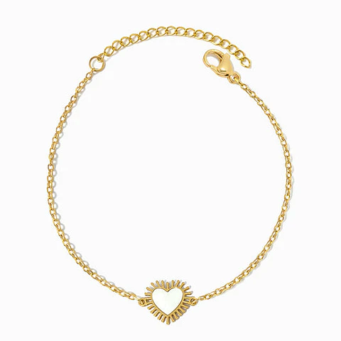 Bracelet motif ciur en acier inoxydable