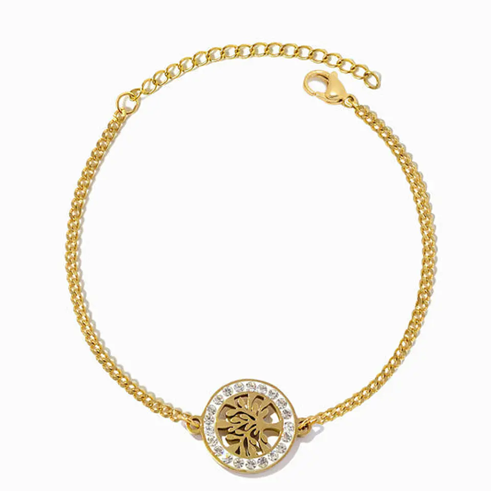 Bracelet motif arbre de vie en acier inoxydable 1