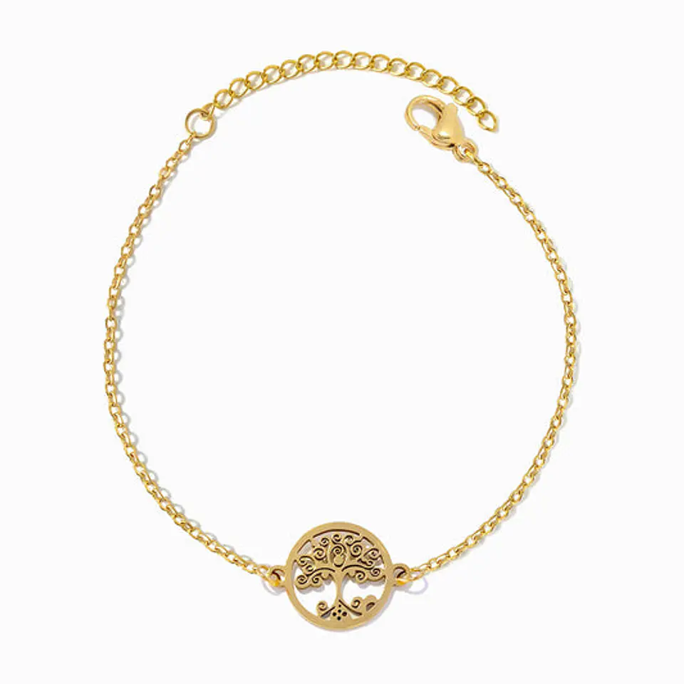 Bracelet motif arbre de vie en acier inoxydable 1