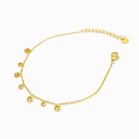 Bracelet motif arbre de vie en acier inoxydable