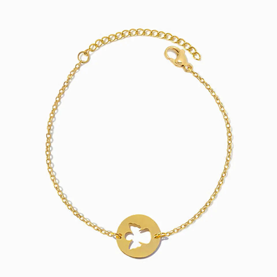 Bracelet motif ange en acier inoxydable 1