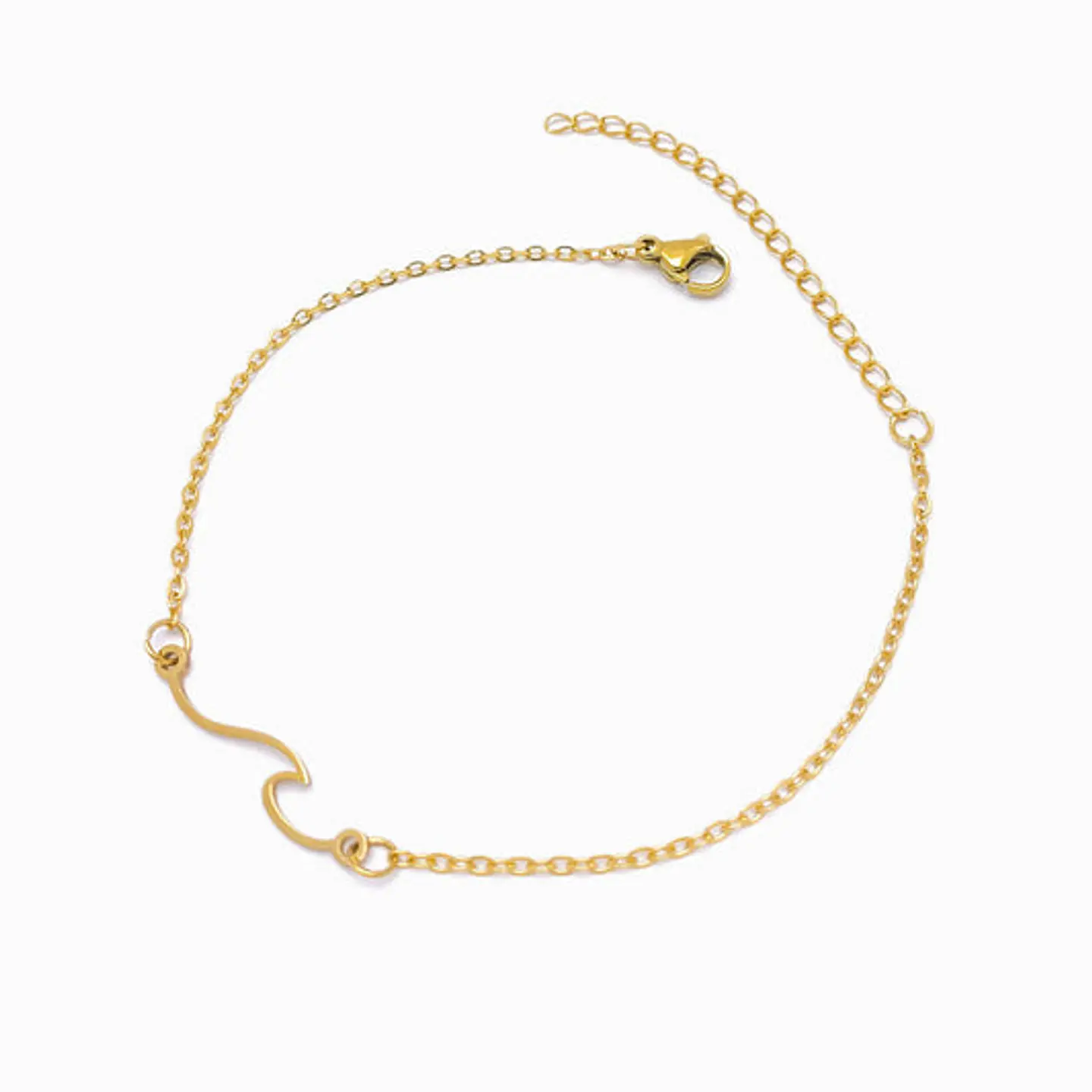 Bracelet motif vague en acier inoxydable 1