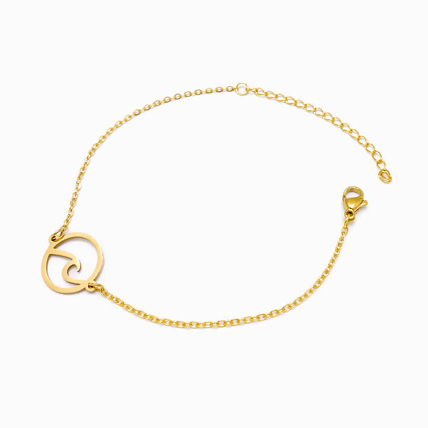 Bracelet motif vague en acier inoxydable 1