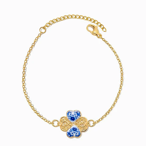 Bracelet motif trèfle en acier inoxydable