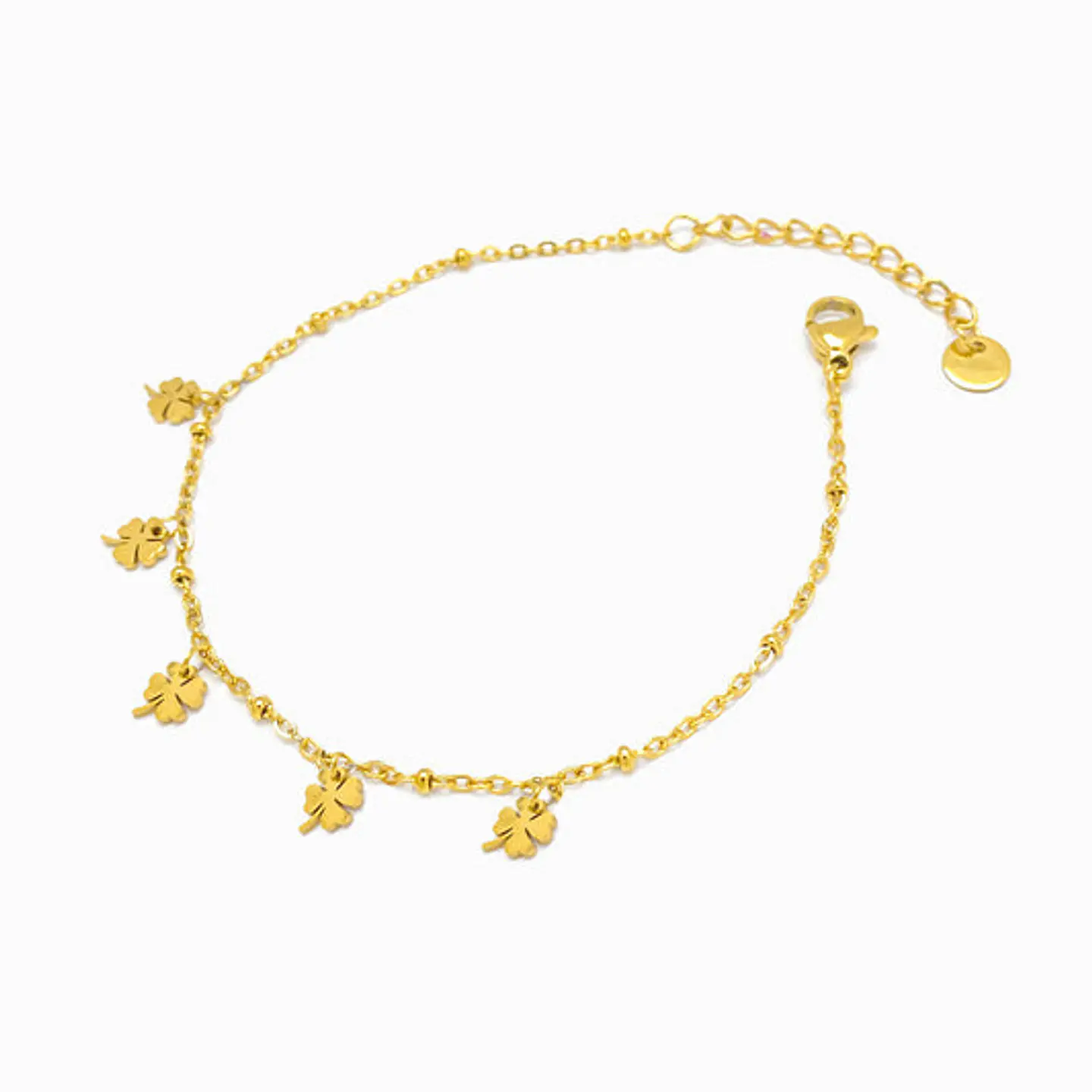 Bracelet motif trèfle en acier inoxydable 1