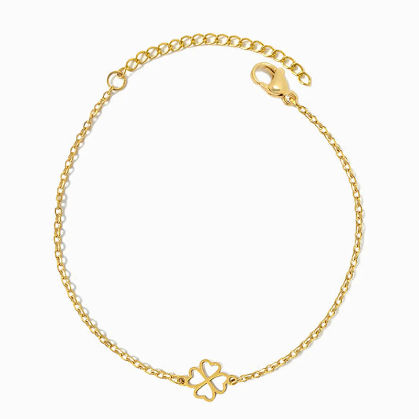 Bracelet motif trèfle en acier inoxydable 1