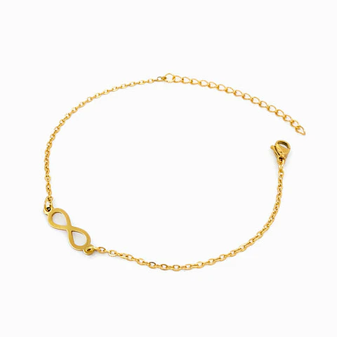Bracelet motif symbole infini en acier inoxydable