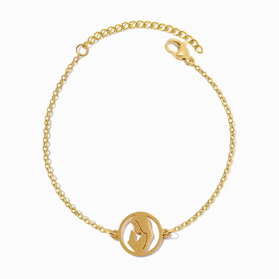 Bracelet motif Notre-Dame en acier inoxydable 1