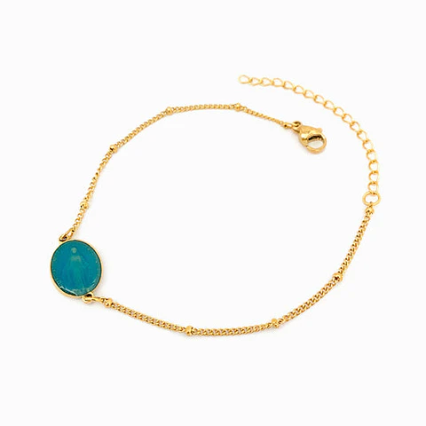 Bracelet motif Notre-Dame en acier inoxydable