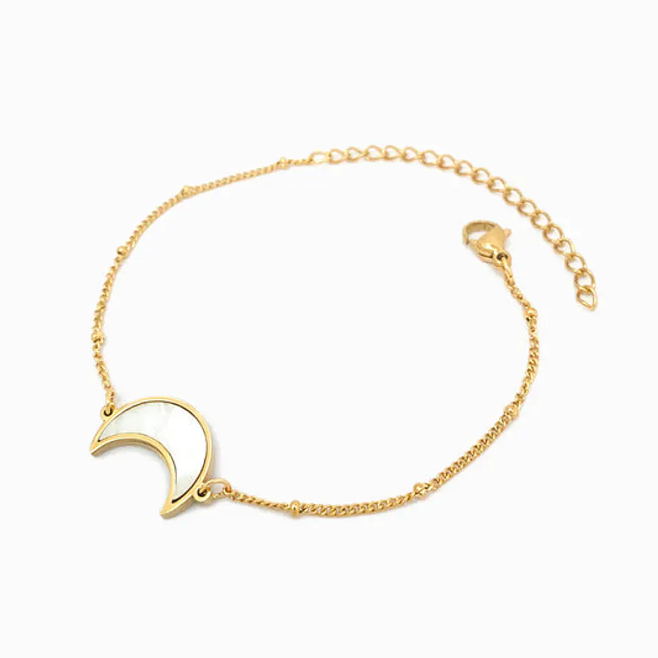 Bracelet motif lune en acier inoxydable 1