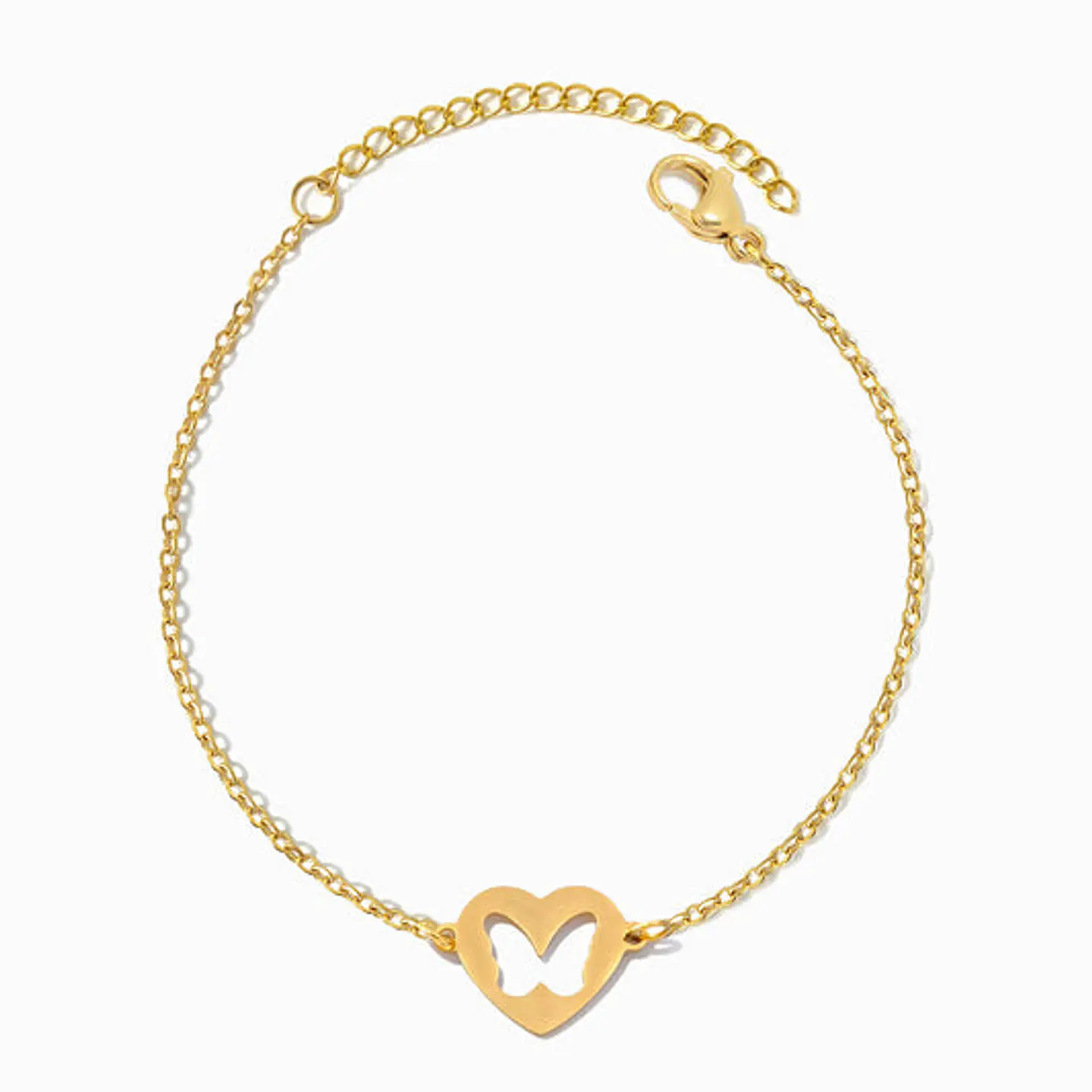 Bracelet ciur avec découpe papillon en acier inoxydable 1