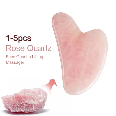 Gua Sha Quartz Rose – Massage Visage Naturel