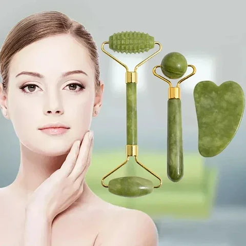 Rouleau de Jade & Gua Sha – Soin Visage Naturel