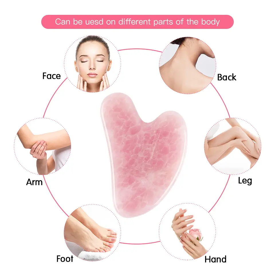 Gua Sha Quartz Rose – Massage Visage Naturel 3