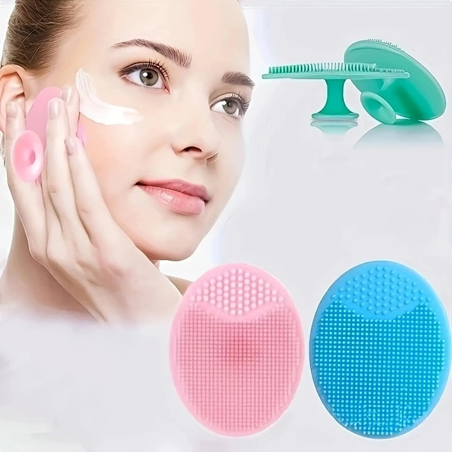 Brosse Nettoyante Visage en Silicone Double Face 1